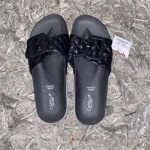 Never worn comfy strap sandals